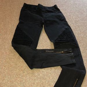 Knee Patched Skinny Jeans